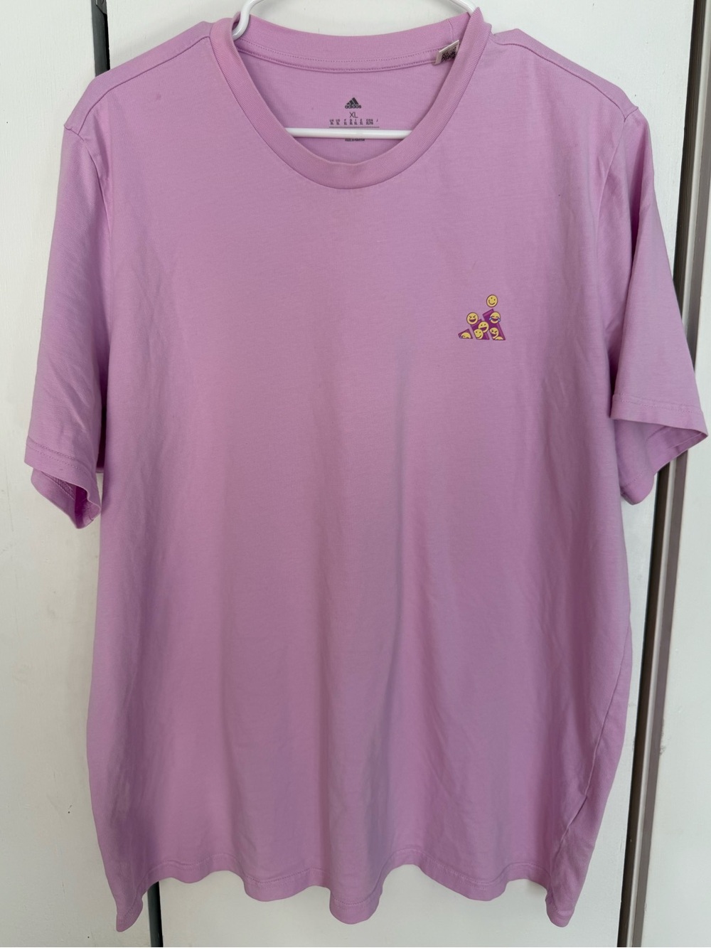 adidas Lavender Short Sleeve Tee with Smiley Patch